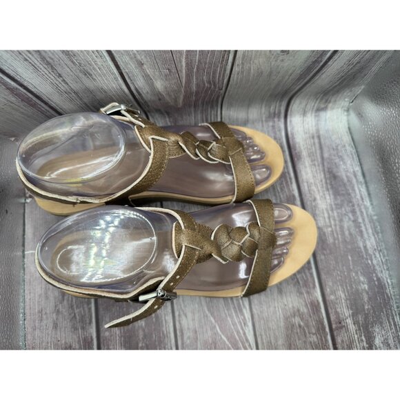 Volatile Gold Braided Leather Itzel Sandal Shoe Women Size 7 - Picture 5 of 12